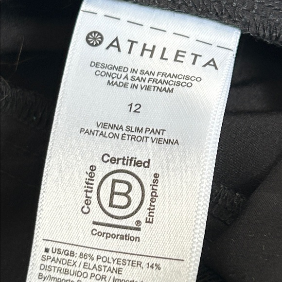 Athleta Vienna Slim Pants Black Size 12 - Picture 7 of 7